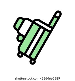 icon luggage suitcase backpacker, editable file