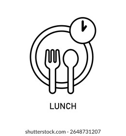 Ícone um almoço, isolado contra um fundo limpo.