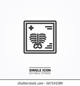 Icon lung CT Scan Single icon graphic design