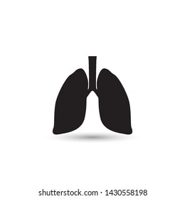 Icon lungs. Simple vector illustration.