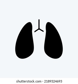Pulmones de iconos. adecuado para el símbolo educativo. estilo glifo. diseño simple editable. vector de plantilla de diseño. ilustración simple
