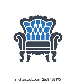 Icon of a luxurious chair with ornate design.