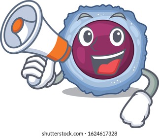 An icon of lymphocyte cell having a megaphone