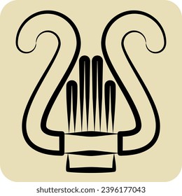 Icon Lyre. related to Theatre Gradient symbol. hand drawn style. simple design editable. simple illustration