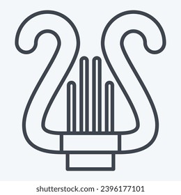 Icon Lyre. related to Theatre Gradient symbol. line style. simple design editable. simple illustration