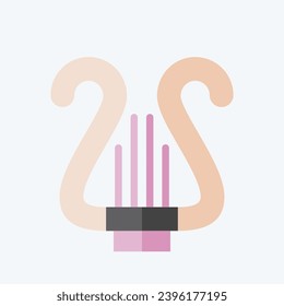 Icon Lyre. related to Theatre Gradient symbol. flat style. simple design editable. simple illustration