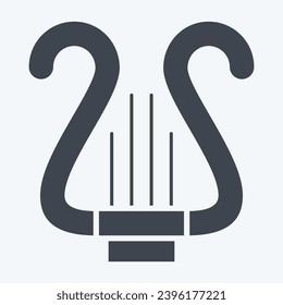 Icon Lyre. related to Theatre Gradient symbol. glyph style. simple design editable. simple illustration
