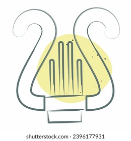 Icon Lyre. related to Theatre Gradient symbol. Color Spot Style. simple design editable. simple illustration