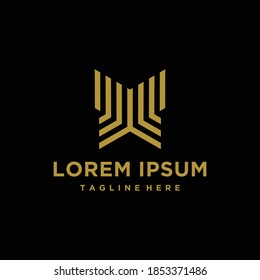 icon M logo design template elements