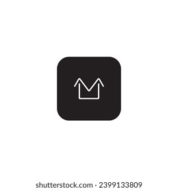 Symbol m modern, einfach, abstrakt