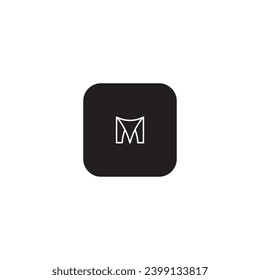 icono m moderno, simple, abstracto