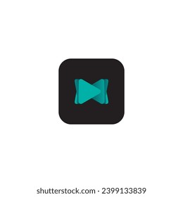 icono m moderno, simple, abstracto