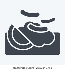 Icon Macaroni. related to Breakfast symbol. glyph style. simple design editable. simple illustration