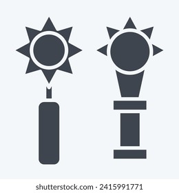 Icon Mace. related to Medieval symbol. glyph style. simple design editable. simple illustration