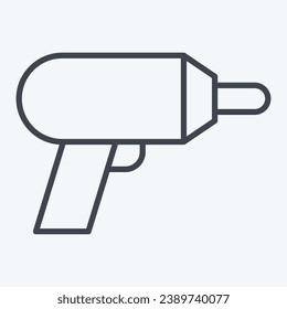 Perforación de máquina de iconos. relacionado con el símbolo Carpentry. estilo de línea. diseño simple editable. ilustración simple