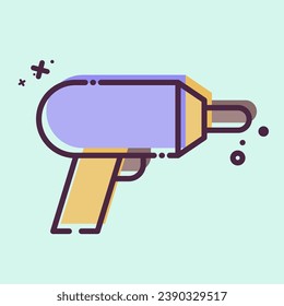 Icon Machine Drill. related to Carpentry symbol. MBE style. simple design editable. simple illustration