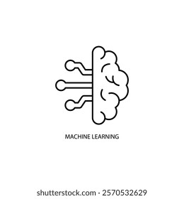 Icon a MACHINE LEARNING, isolated against a clean background.