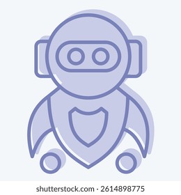 Icon Machine Learning. related to Artificial Intelligence symbol. two tone style