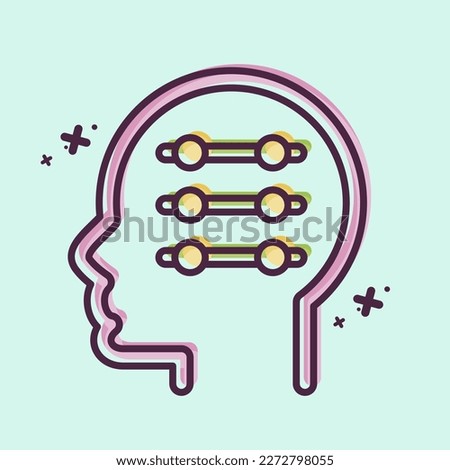 Icon Machine Learning. related to Psychology Personality symbol. simple design editable. simple illustration