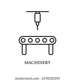 Icon a machinery, isolated against a clean background.