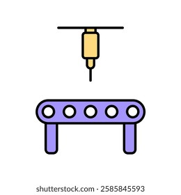 Icon a machinery, isolated against a clean background.