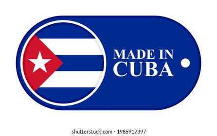 icono hecho en cuba, aislado en fondo blanco
