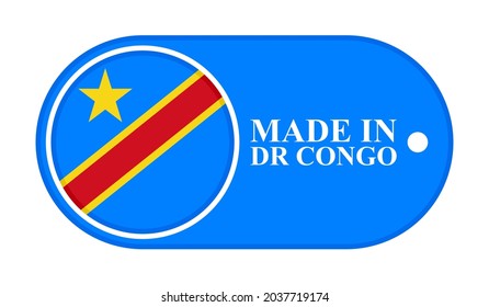 icono hecho en dr congo, aislado en fondo blanco
