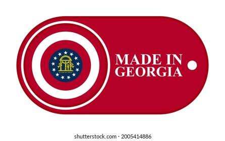 icon made in georgia state, isolated on white background
