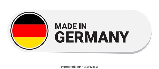 Icon Made In Germany, Isolated On White Background