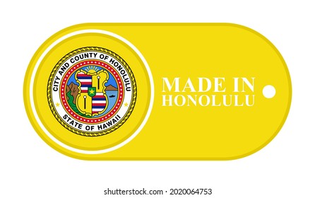 icon made in honolulu, isolated on white background
