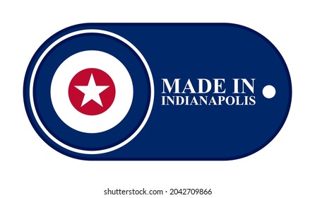 icon made in indianapolis. sticker, symbol, print, logo, etc
