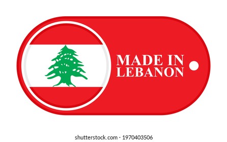 icon made in lebanon, isolated on white background
