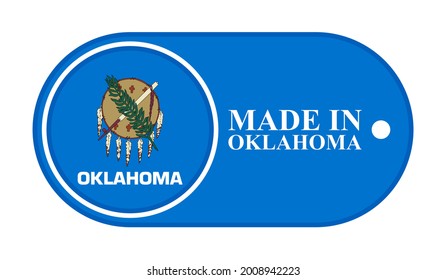 icon made in oklahoma, isolated on white background. vector illustration
