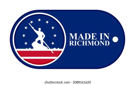 icon made in richmond. vector illustration isolated on white background
