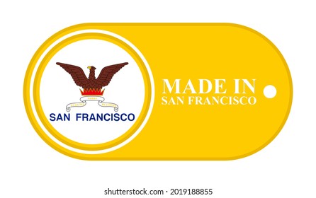 icon made in san francisco, isolated on white background. vector illustration
