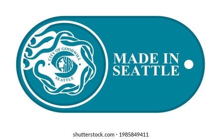 icon made in seattle, isolated on white background

