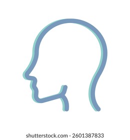 An icon made in a simplified style human head