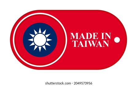 icon made in taiwan, isolated on white background. vector illustration
