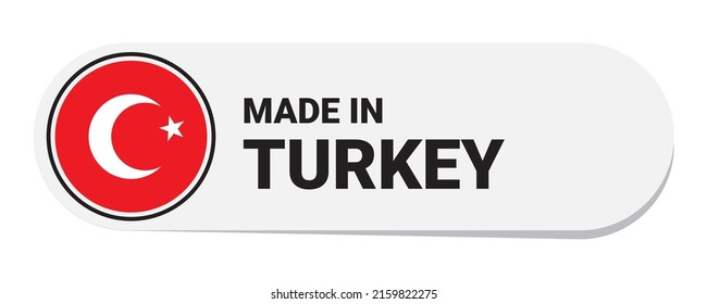 Icon made in Turkey, isolated on white background