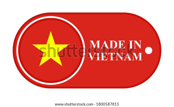 Icon Made Vietnam Isolated On White Stock Vector (Royalty Free) 1800587815