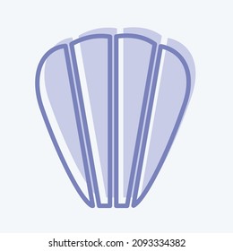 Icono Madeleines - Dos estilo de tono - Ilustración simple,Actrazo editable,Vector de plantilla de diseño, Bueno para impresiones, afiches, anuncios, anuncios, gráficos de información, etc.