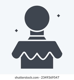 Icon Magic Ball. related to Amusement Park symbol. glyph style. simple design editable. simple illustration