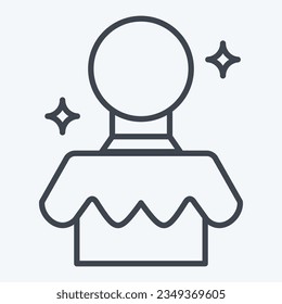 Icon Magic Ball. related to Amusement Park symbol. line style. simple design editable. simple illustration