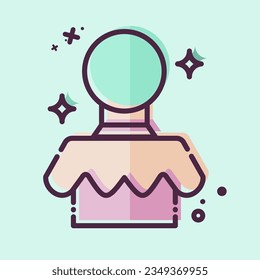 Icon Magic Ball. related to Amusement Park symbol. MBE style. simple design editable. simple illustration