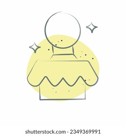 Icon Magic Ball. related to Amusement Park symbol. Color Spot Style. simple design editable. simple illustration