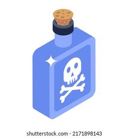 An icon of magic potion isometric vector 

