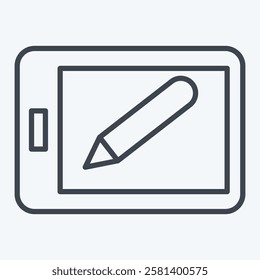 Icon Magic Slate. related to Kindergarten symbol. line style. design editable