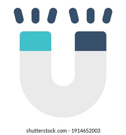 icon magnets to study physics using flat style and blue color dominate