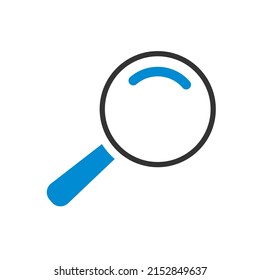 Icon Of Magnifier. Editable Bold Outline With Color Fill Design. Vector Illustration.