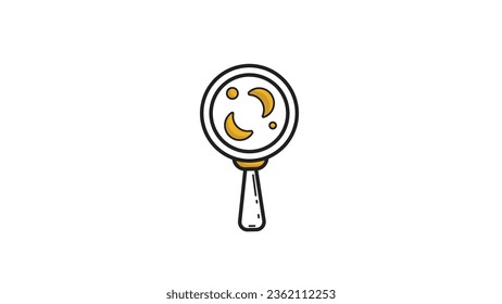 Icon Magnifier. Search concept. Magnifier. Flat style.  Vector